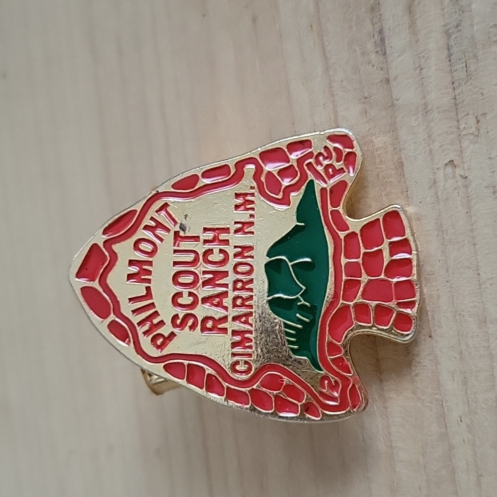 Philmont Scout Ranch Red and Gold Neckerchief Slide